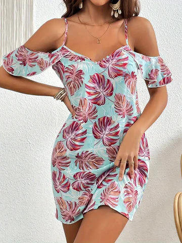 Cora - Off-the-shoulder jurk met bloemenpatroon