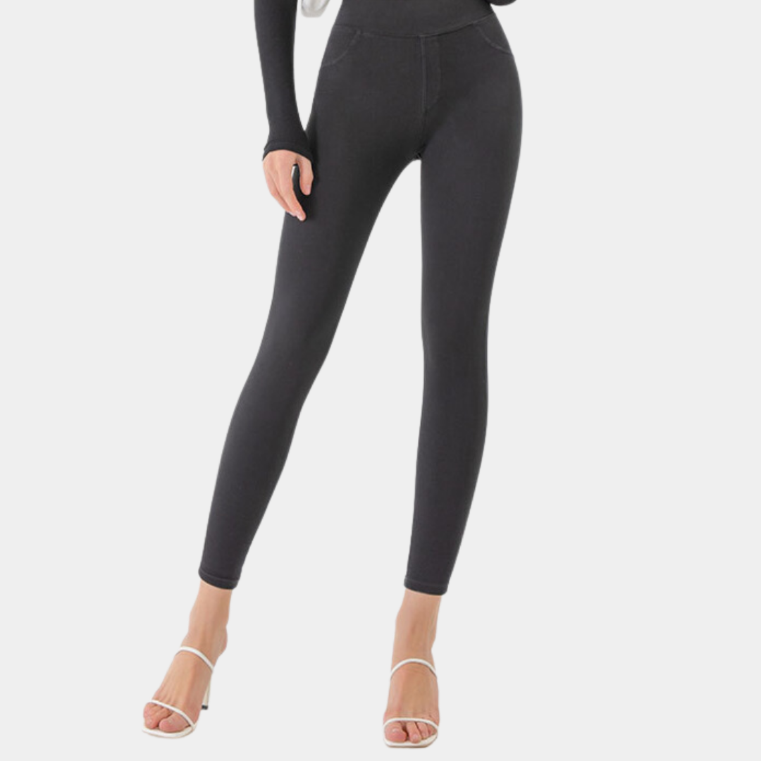 Slim-Fit Denim Dames Legging Met Stretch