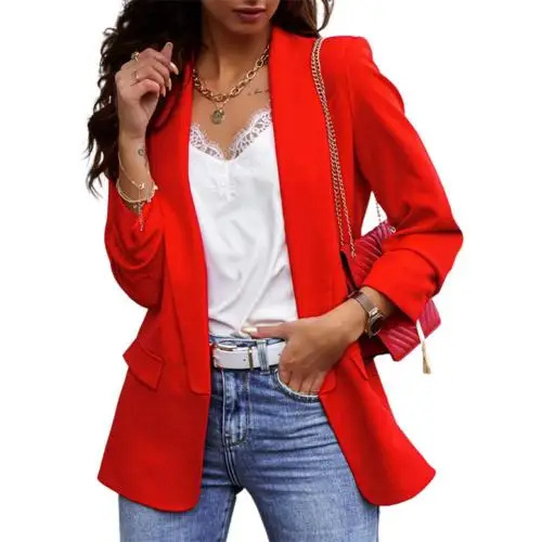 FemaFit - Stijlvolle Dames Blazer Met Enkelknoopsluiting - Ideaal Voor Werk