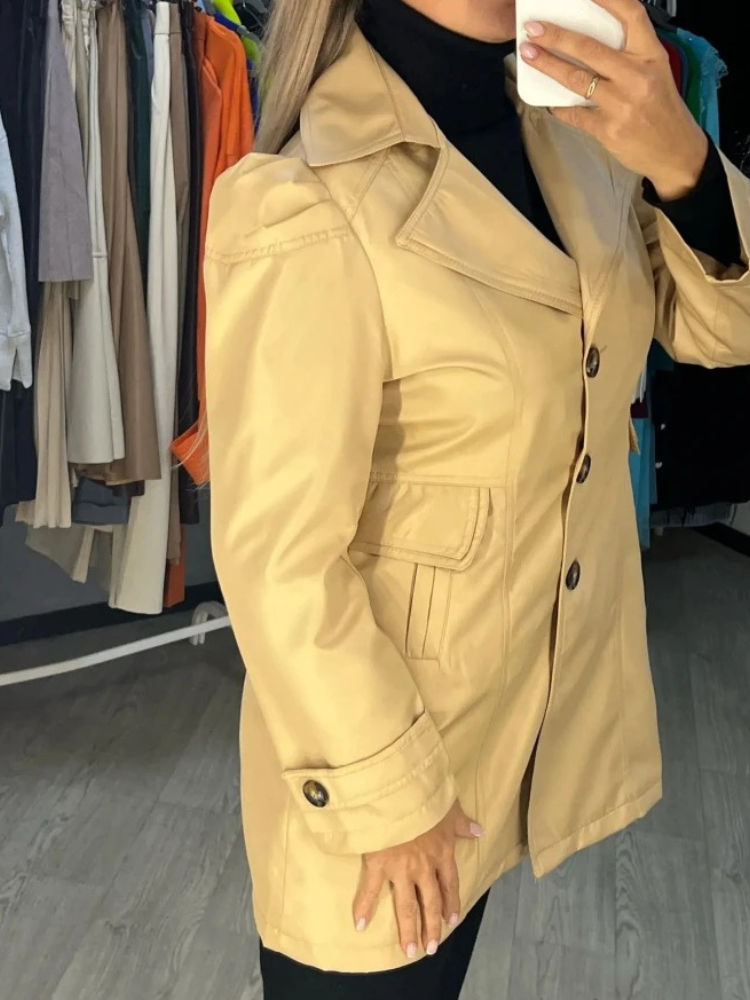 Fraujas -  Casual Lichtgewicht Trenchcoat voor Vrouwen - Stijlvolle Trenchcoat Dames