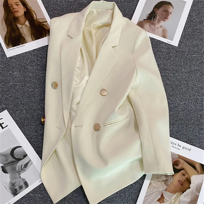 Classiq - Elegante Lange Dames Blazer met Dubbele Rij en Premium Afwerking