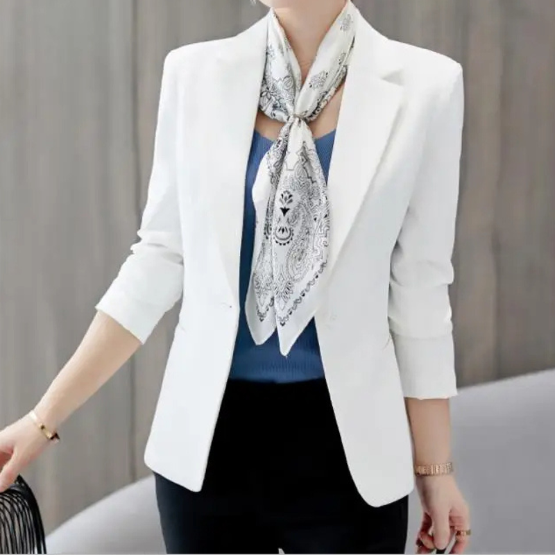 Genteer - Elegante Dames Blazer Met Lange Mouwen - Perfect Voor Werk