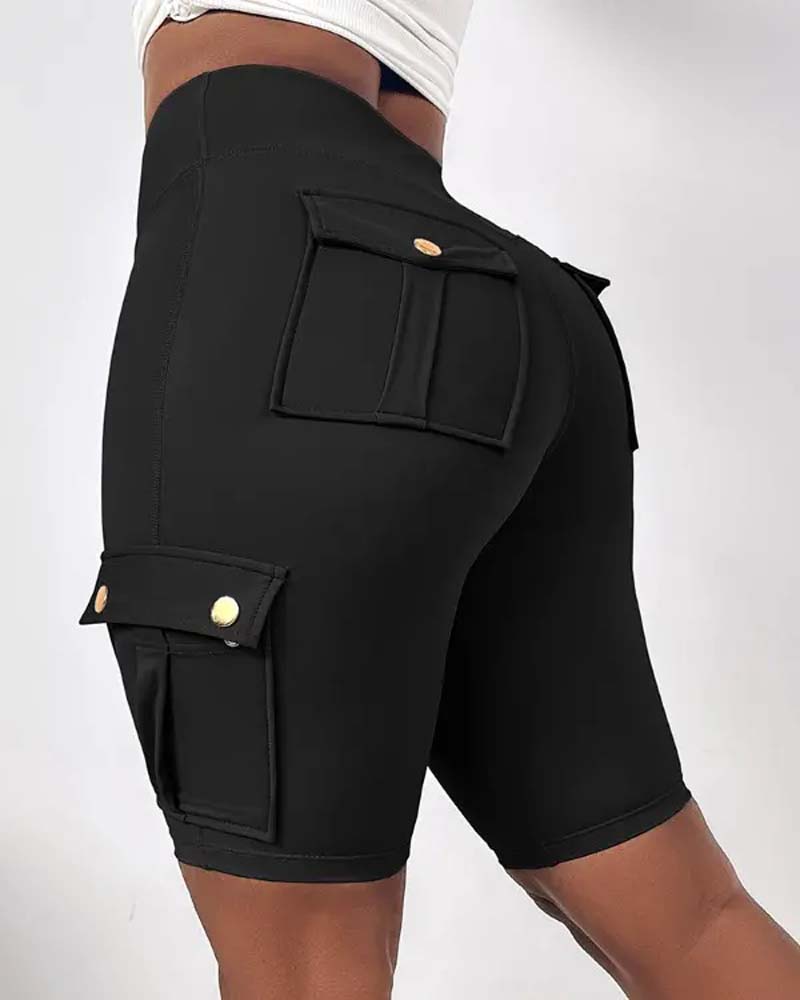 Shorts Met Hoge Taille En Zakken