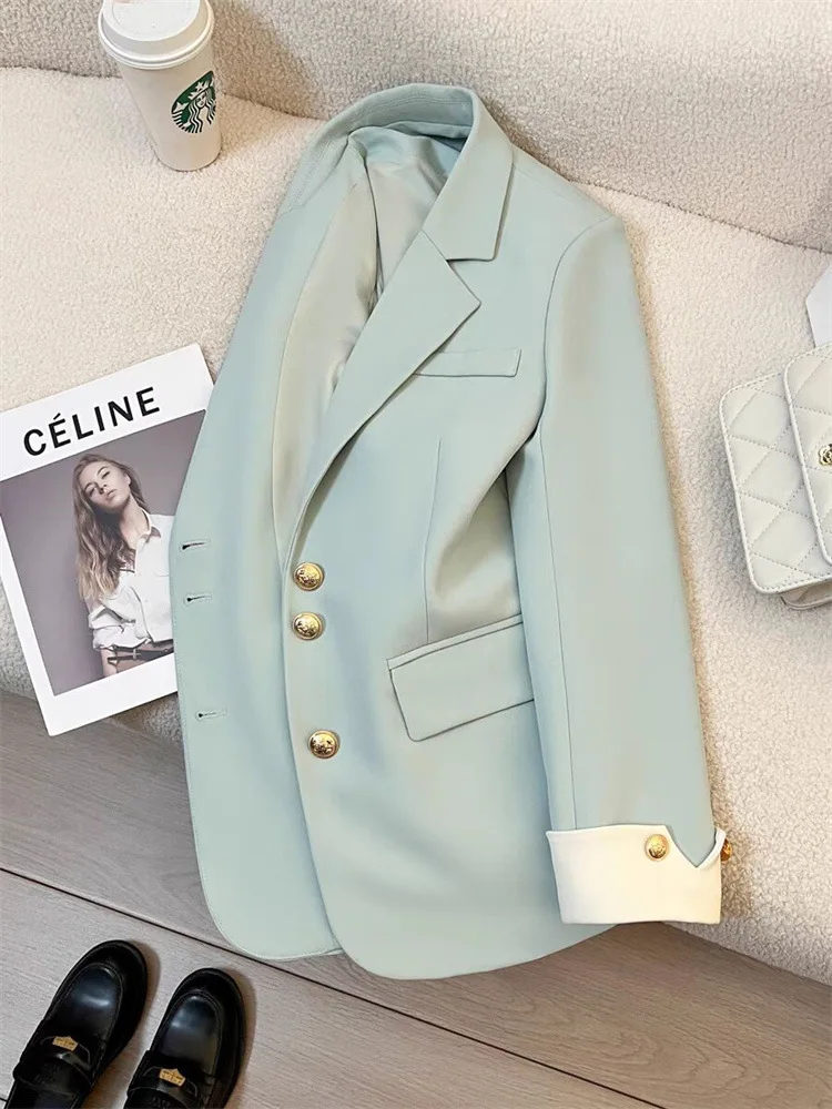 ElgCharm - Elegante Dames Blazer Met Dubbele Knoopsluiting - Perfect Voor Werk