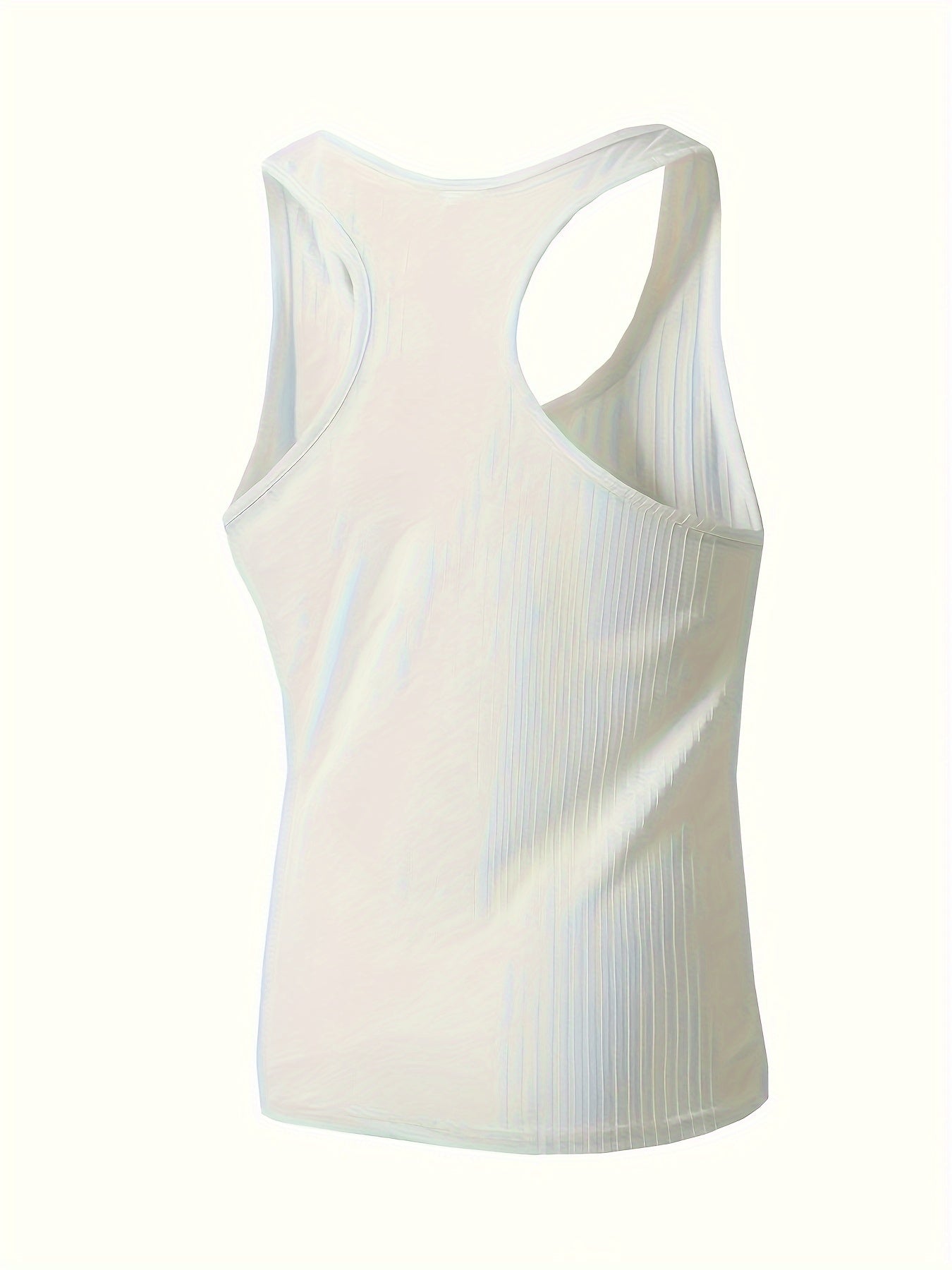 Bram | Effen kleur streep patroon gebreide ronde hals tanktop