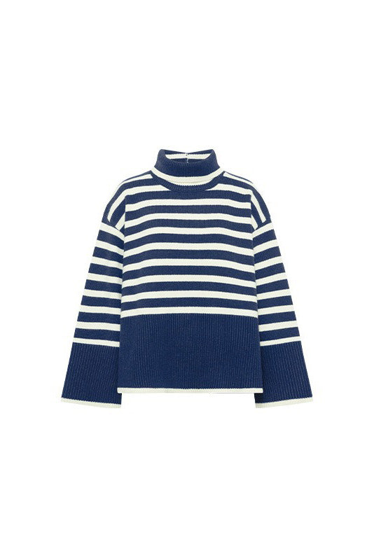 Turtleneck Striped Sweater