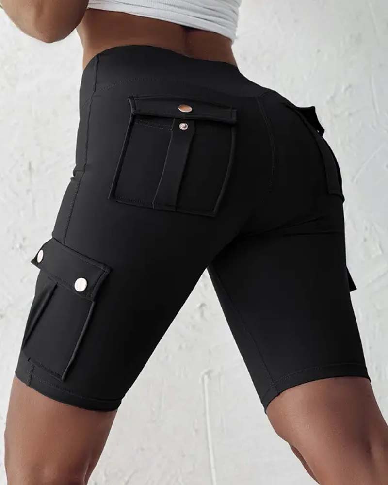 Shorts Met Hoge Taille En Zakken