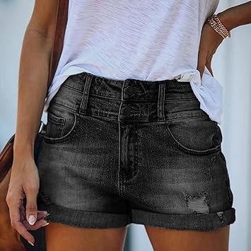 Clio - Gescheurde denim shorts