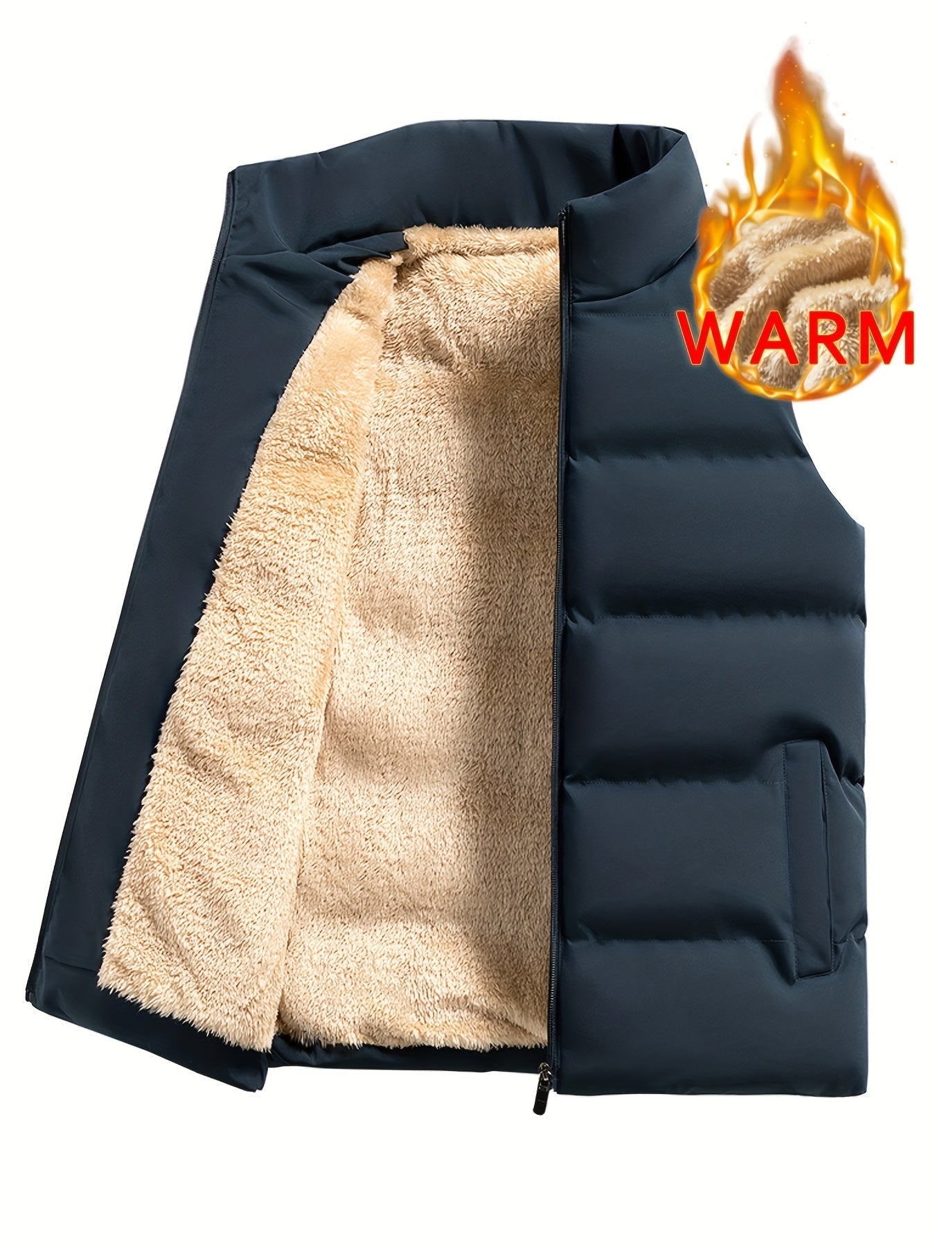 Lars | Warme fleece wintervest heren