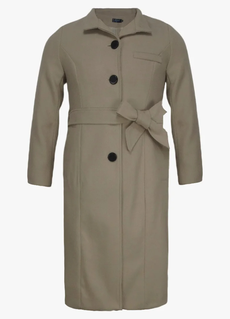 Vertraa - Elegante Trenchcoat Dames met Opstaande Kraag en Knopensluiting