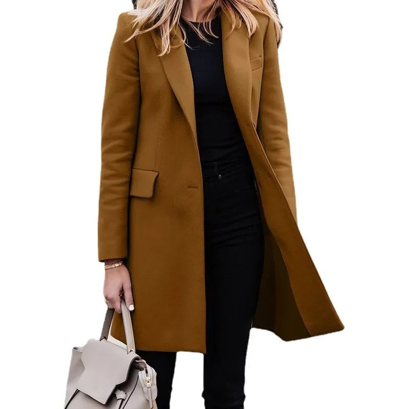 VrouwCo - Elegante Trenchcoat Dames, Enkel Geknoopt, Getailleerde Damesjas