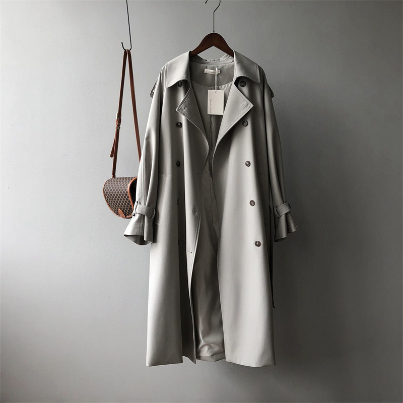 Eleganz - Klassieke Lange Trenchcoat voor Vrouwen - Trenchcoat met Ceintuur Dames