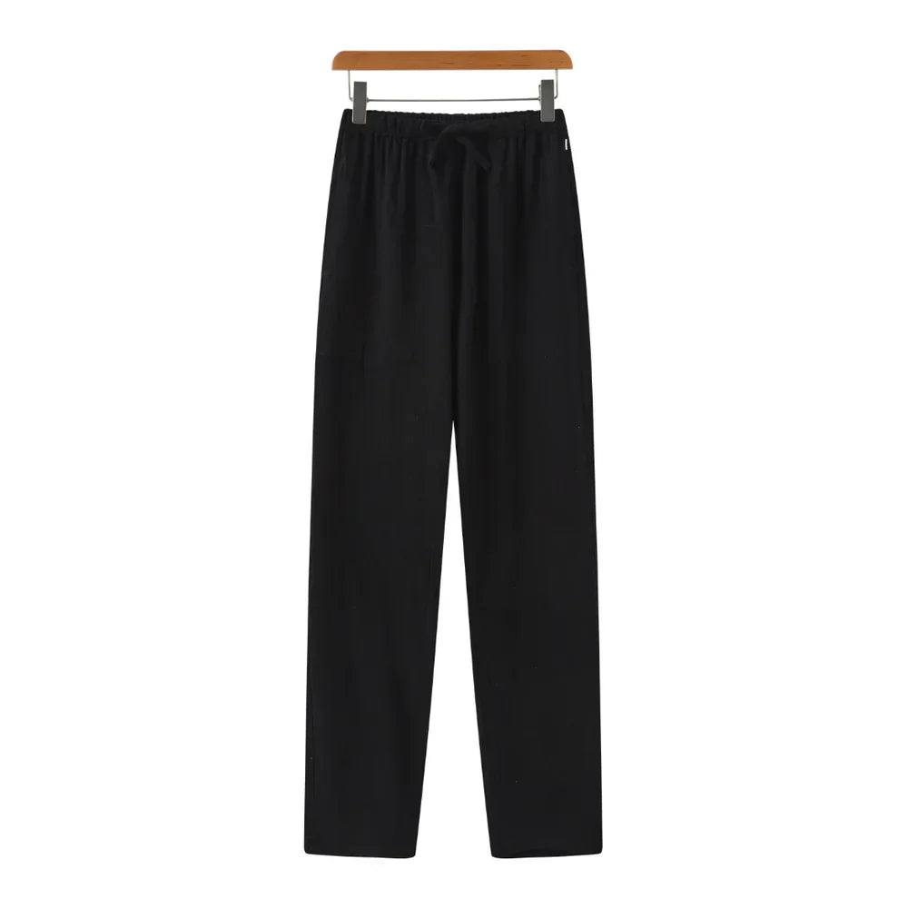 Hessel | Linnen slim fit pantalon