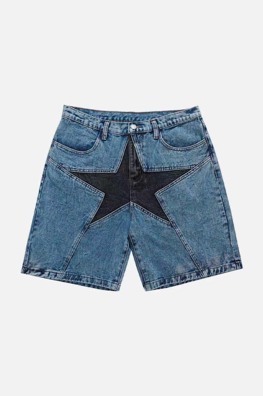 Trendy Star Patch Shorts