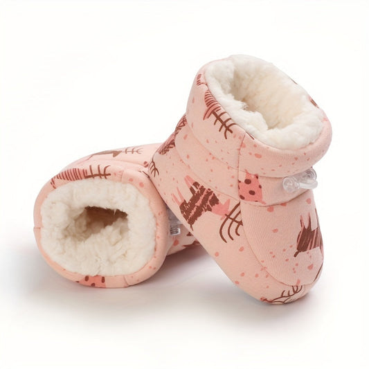 Schattige comfortabele instap fleece laarsjes voor baby jongens en meisjes - Happie