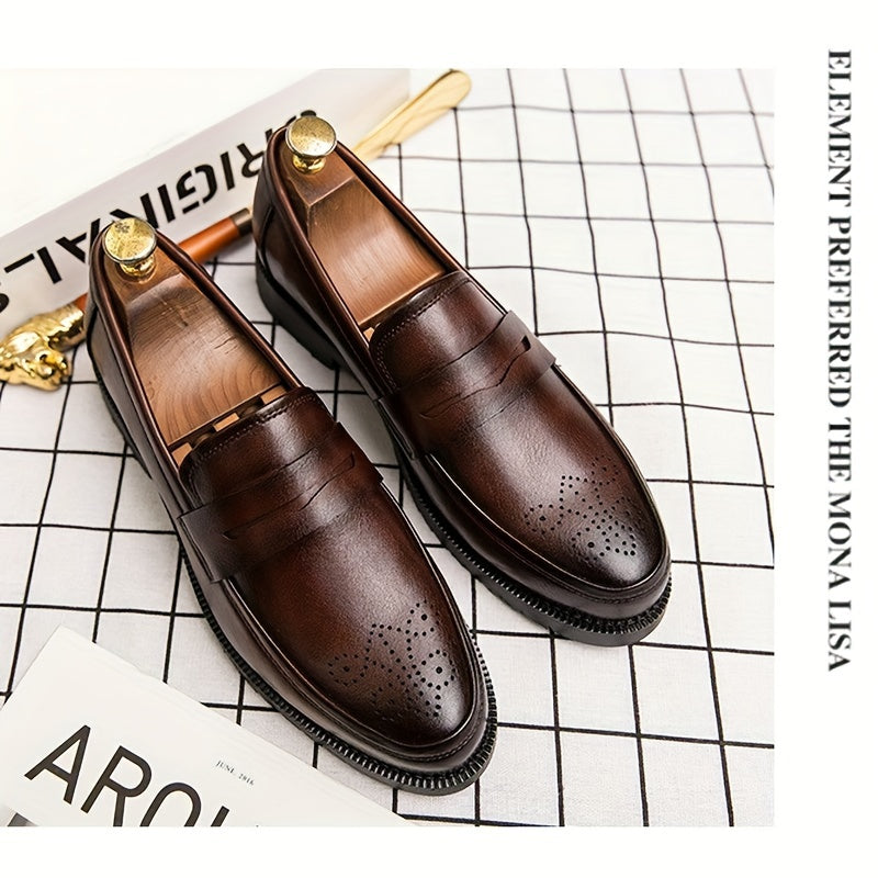 Jasper | Heren Penny Loafers met brogue details