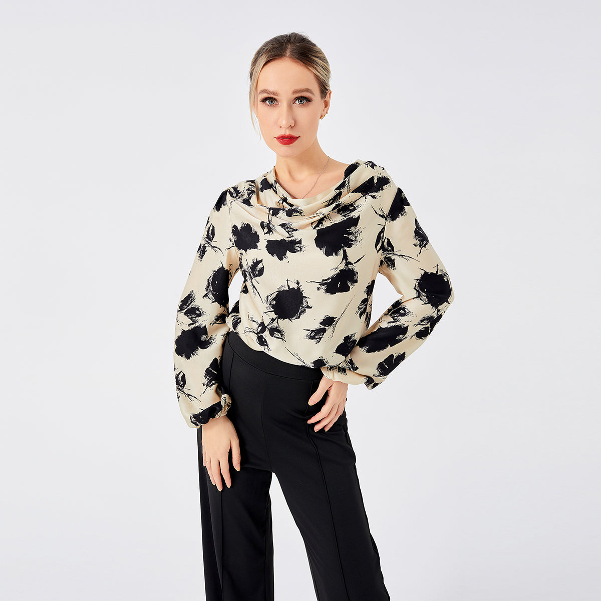 Elegante Blouse Met Print