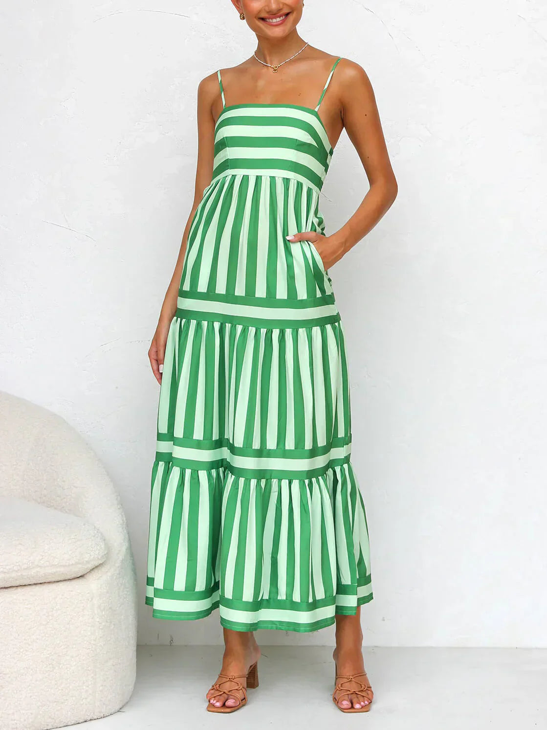 Cora - Gestreepte maxi-jurk