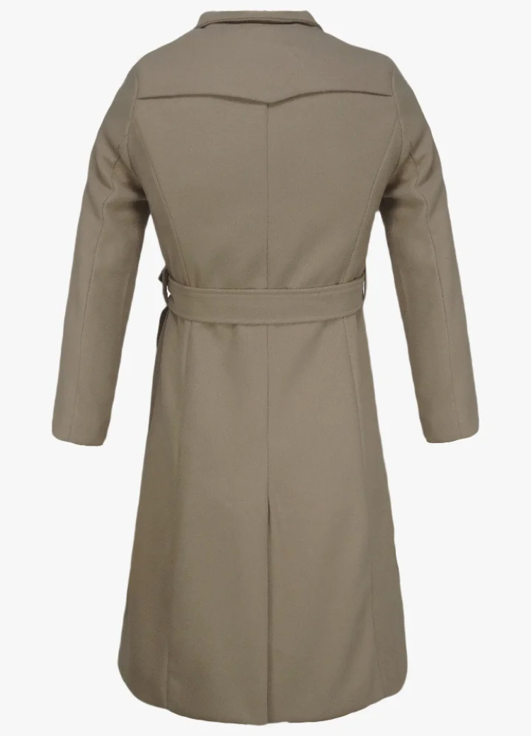 Vertraa - Elegante Trenchcoat Dames met Opstaande Kraag en Knopensluiting