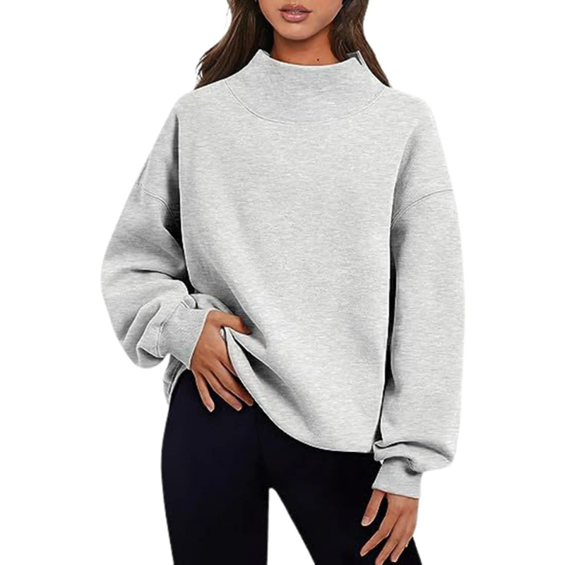 Modieft - Oversized Hoge Kraag Dames Trui – Comfortabele Casual Stijl