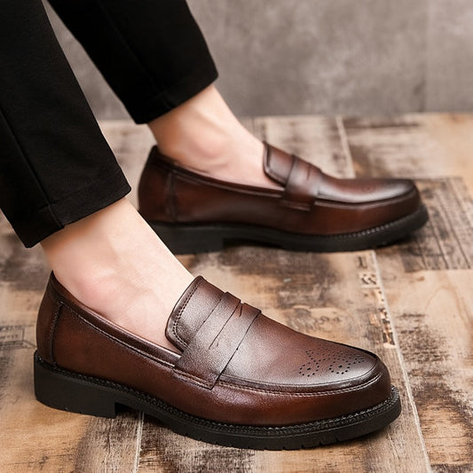 Jasper | Heren Penny Loafers met brogue details