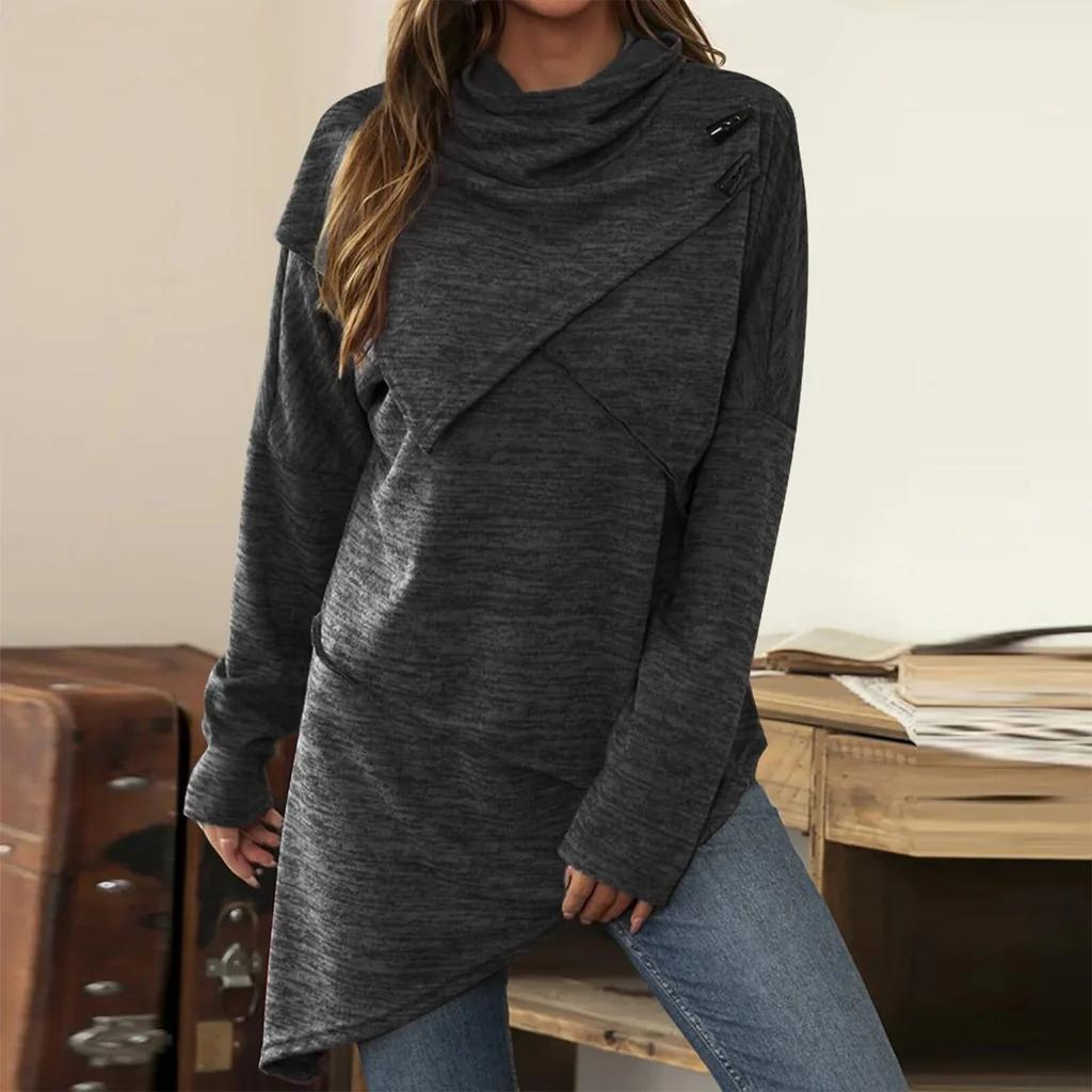 Warmiss - Dames Asymmetrische Coltrui, Lange Mouwen, Stijlvolle Pullover