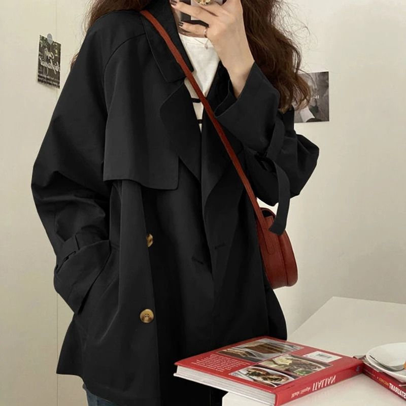 JasMira - Oversized Trenchcoat Dames, Dubbel Geknoopt, Casual Losse Pasvorm Damesjas