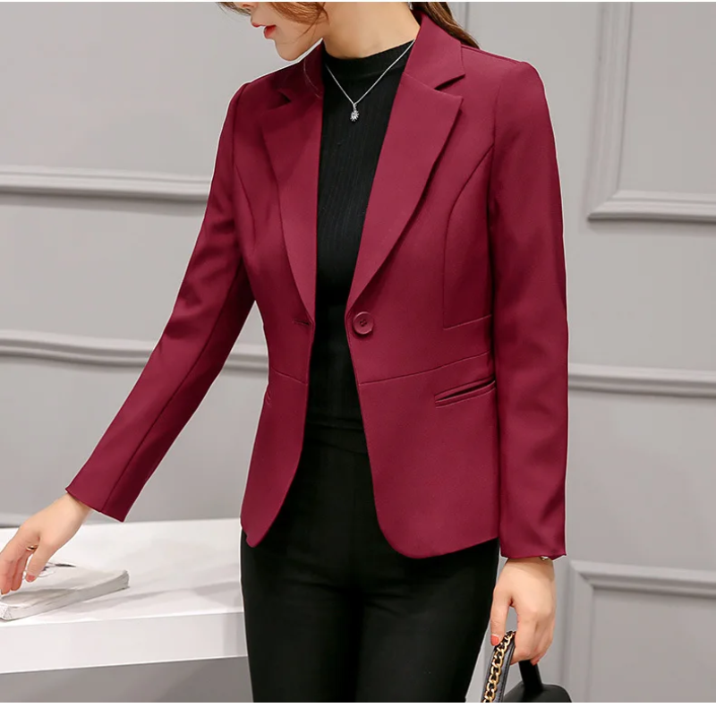 Genteer - Elegante Dames Blazer Met Lange Mouwen - Perfect Voor Werk