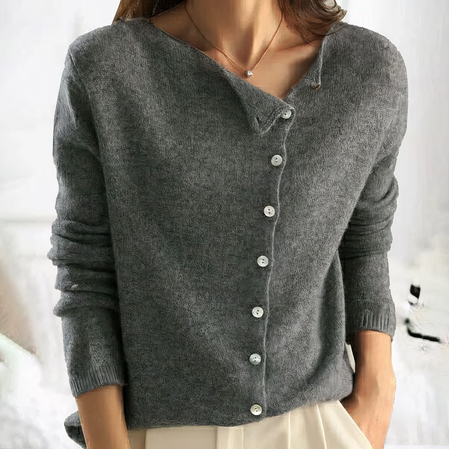 Elegante cardigan met knoopsluiting - Arleth