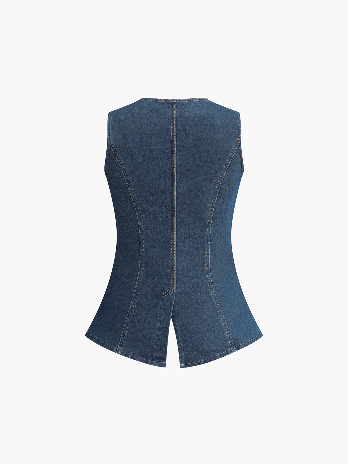 2-delige Denim Set Mouwloos Spijker Vest En Short