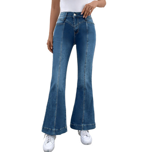 Athena - Stijlvolle denim flared jeans