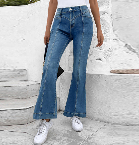 Athena - Stijlvolle denim flared jeans