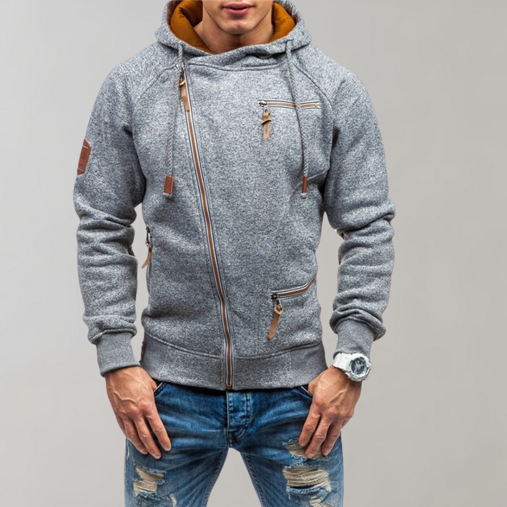 Casual hoodie met ritssluiting