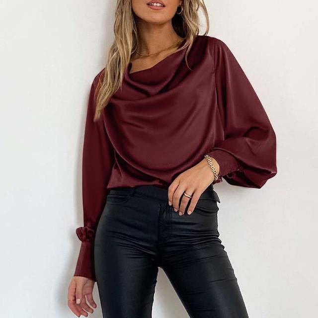 Satijnen Oversized Dames Blouse