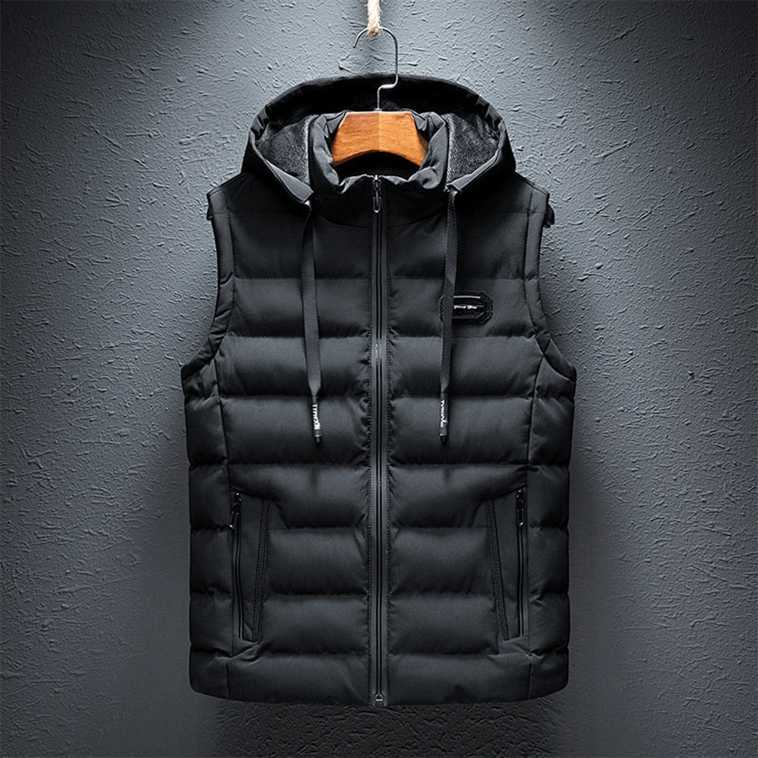 OSARO - Lange Bodywarmer Met Capuchon Heren