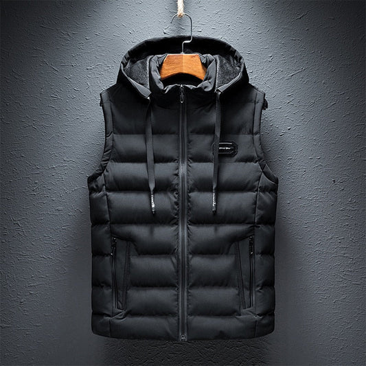 OSARO - Lange Bodywarmer Met Capuchon Heren