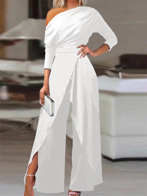 Luxueuze Jumpsuit Met Split Voor Dames