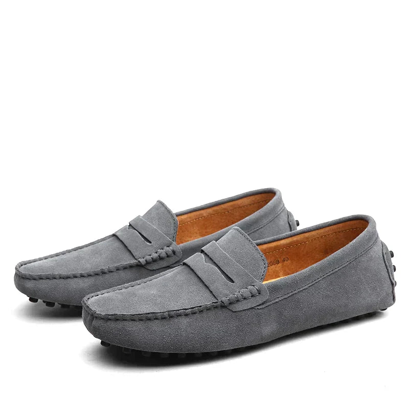 HUGO -Suède loafers in Italiaanse stijl