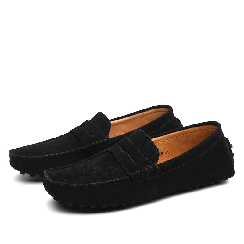 HUGO -Suède loafers in Italiaanse stijl