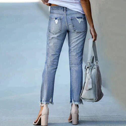 Brynn - Casual gescheurde jeans