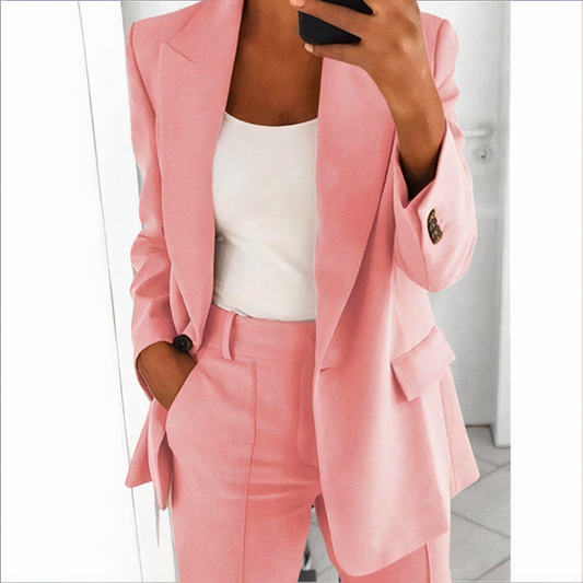 Trendy Blazer en Broek Set voor Dames - Sanne