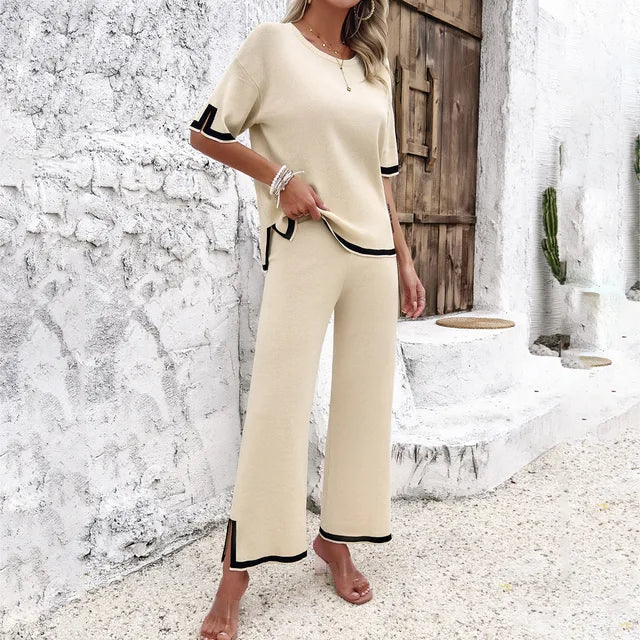 Toni - casual gebreide set [top + broek]