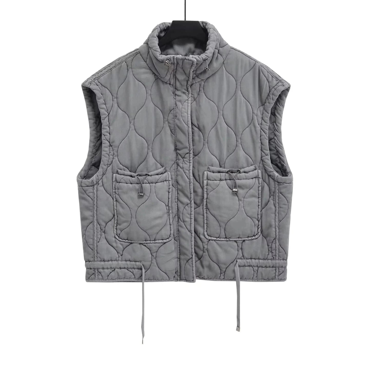 Timo | Herfst winter vrouwen tas katoenen jas vest mouwloo