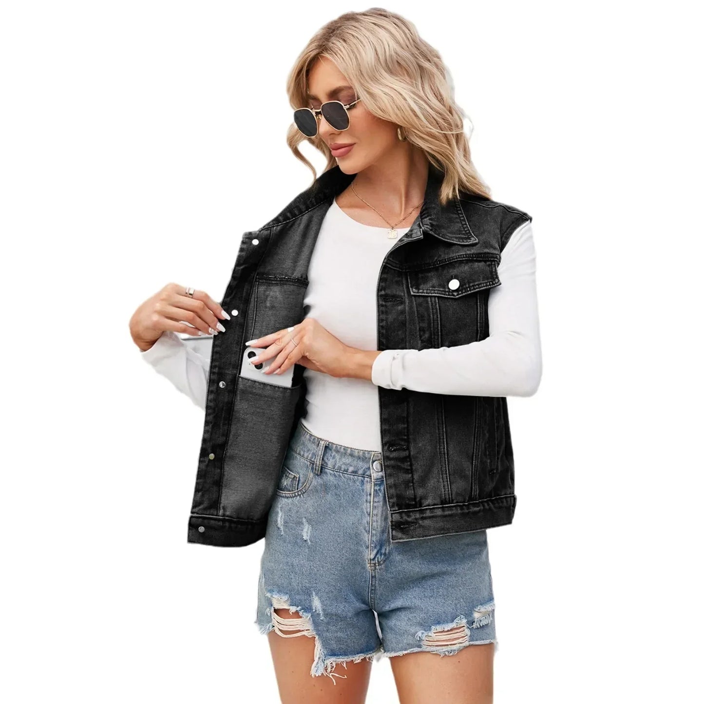 Dames Vest van Denim