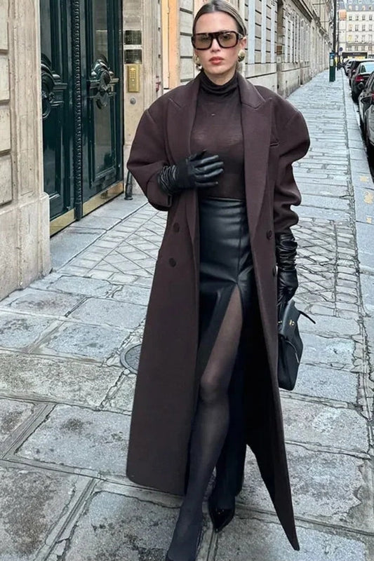Double Breasted Lapel Coat