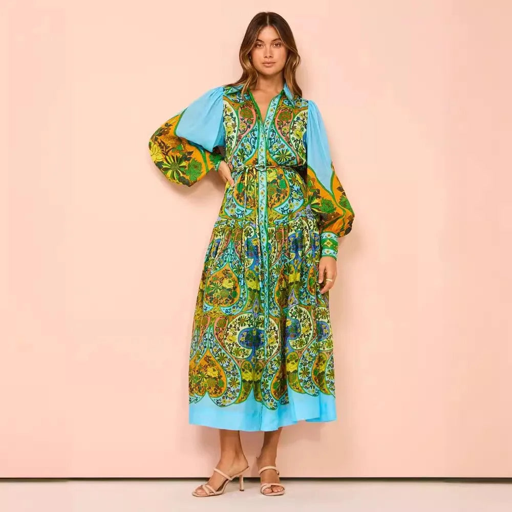 Boho - Maxi Jurk Met Print Dames