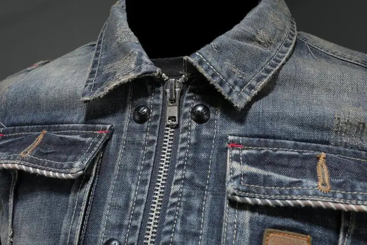 Antoine – Retro denim jack voor vintage stijl