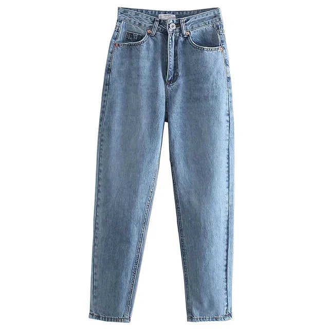 Straight Jeans Met Hoge Taille Dames