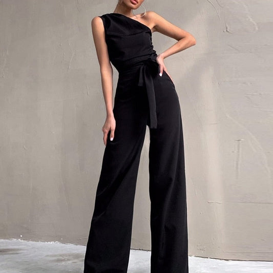 Eva | Elegante jumpsuit met één schouder