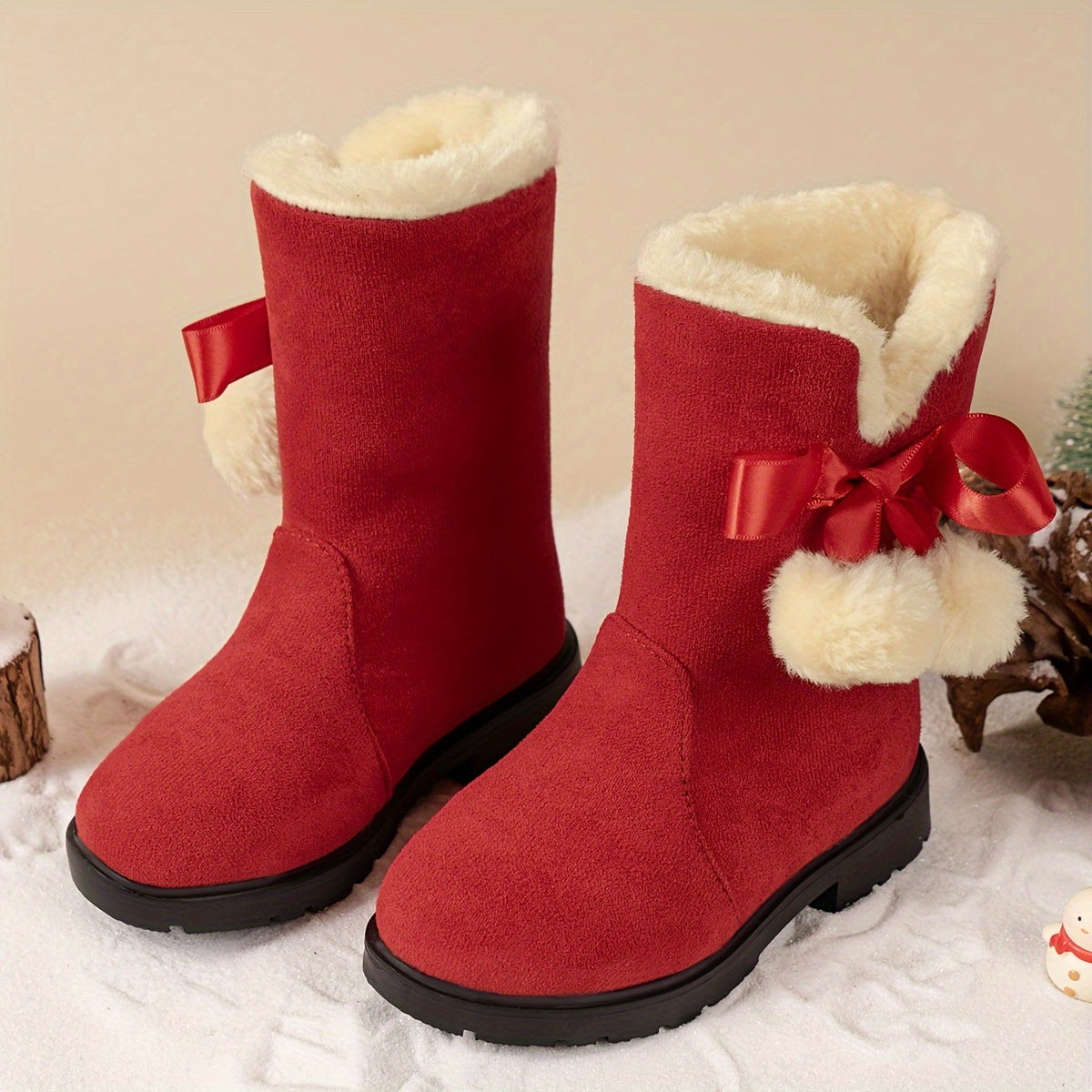 Meisjes snow boots, warme fleece cozy non-slip enkellaarsjes - Avrile